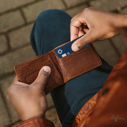 Ryder Reserve Bisonleder Brieftasche | Edles Braun