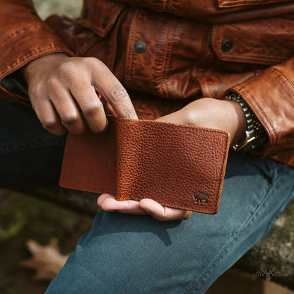 Ryder Reserve Bisonleder Brieftasche | Edles Braun