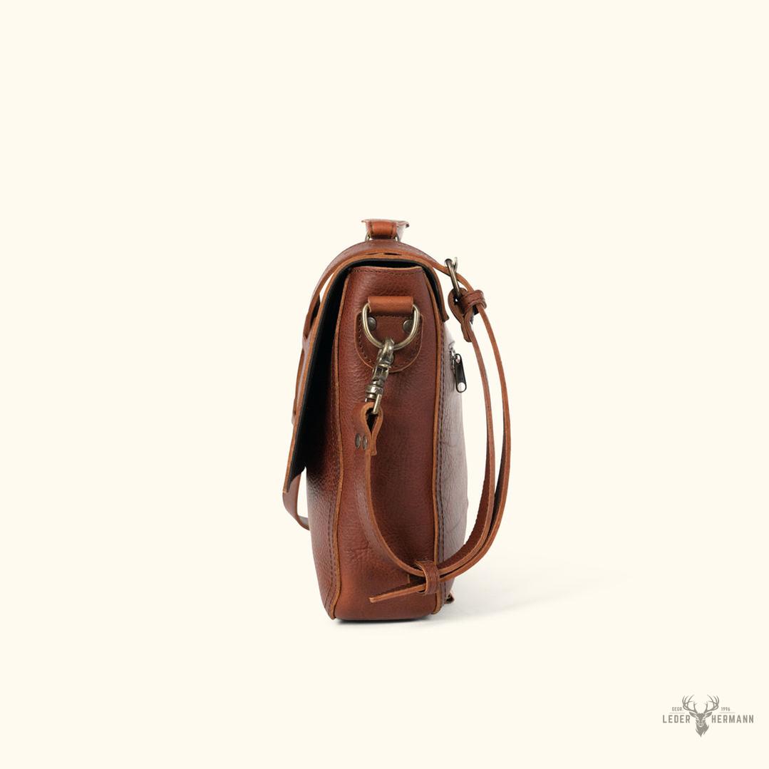 Messenger-Tasche aus Bisonsleder Ryder Reserve – Eleganz und Robustheit für Laptop in Braun