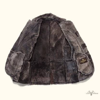 Wärmende Wildlederjacke Big Sky mit Lammfell | Espresso-Braun