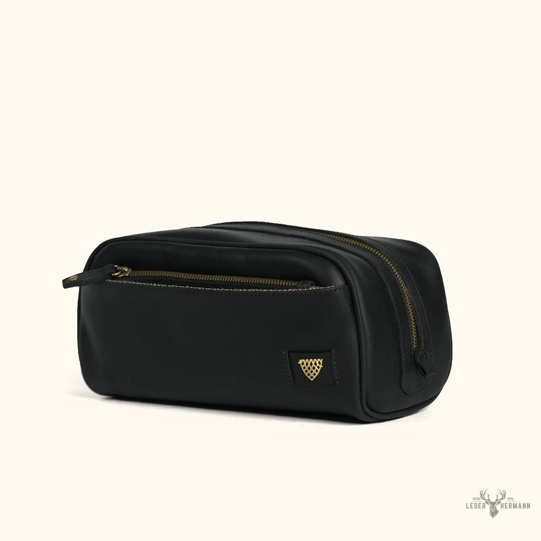Dopp Kit Jefferson Leder in limitierter Edition | Schwarze Eleganz
