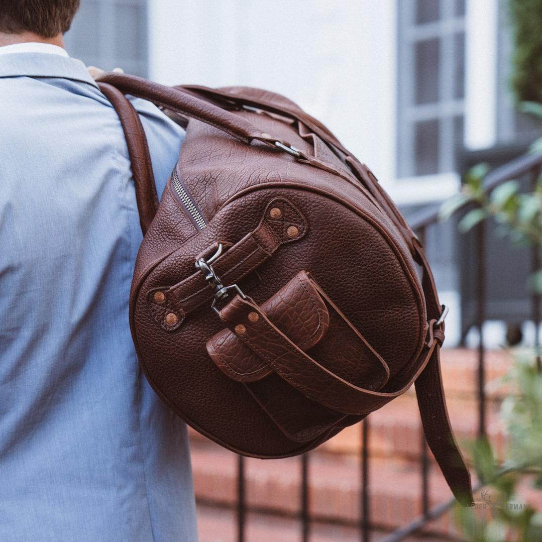 Ryder Reserve Bisonleder Reisetasche – Elegante Brauntöne für Stilvolle Reisen