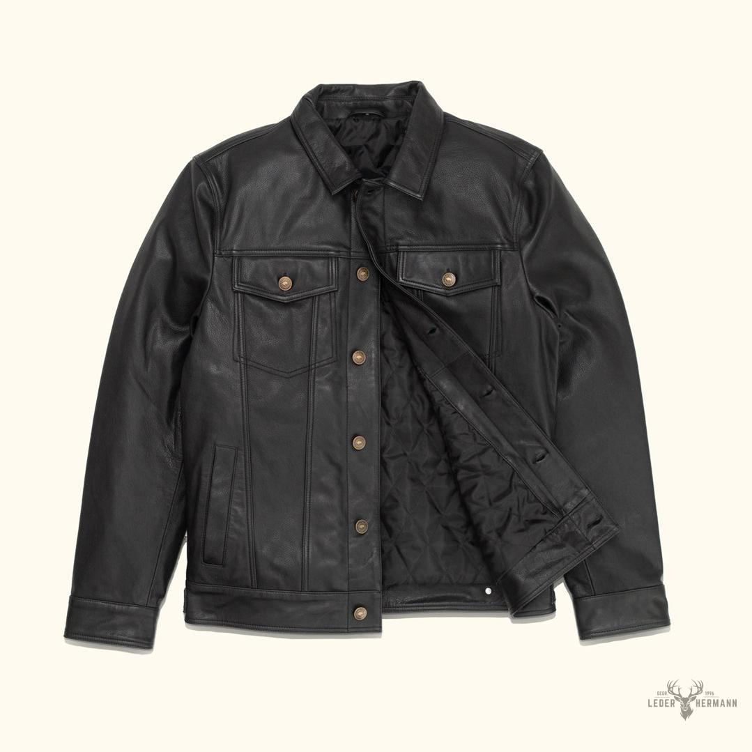Driggs Lederjacke in Schwarz – Stilvoller und moderner Lederblazer für jeden Anlass