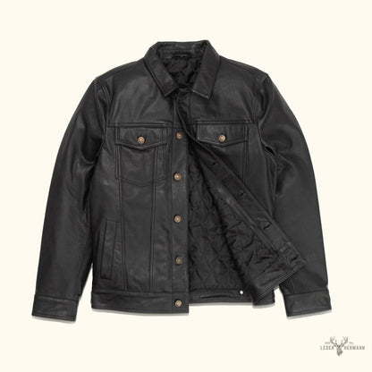 Driggs Lederjacke in Schwarz – Stilvoller und moderner Lederblazer für jeden Anlass