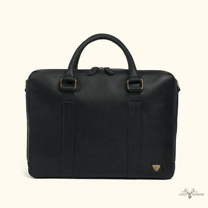 Limitierte Edition Jefferson Ledertasche | Schwarz
