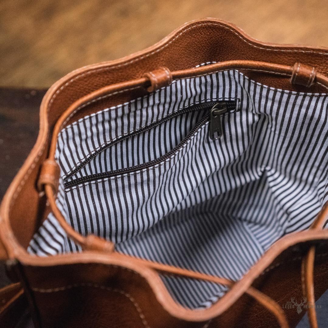 Madison Lederkorb-Tasche in Sattelbraun für stilvollen Komfort