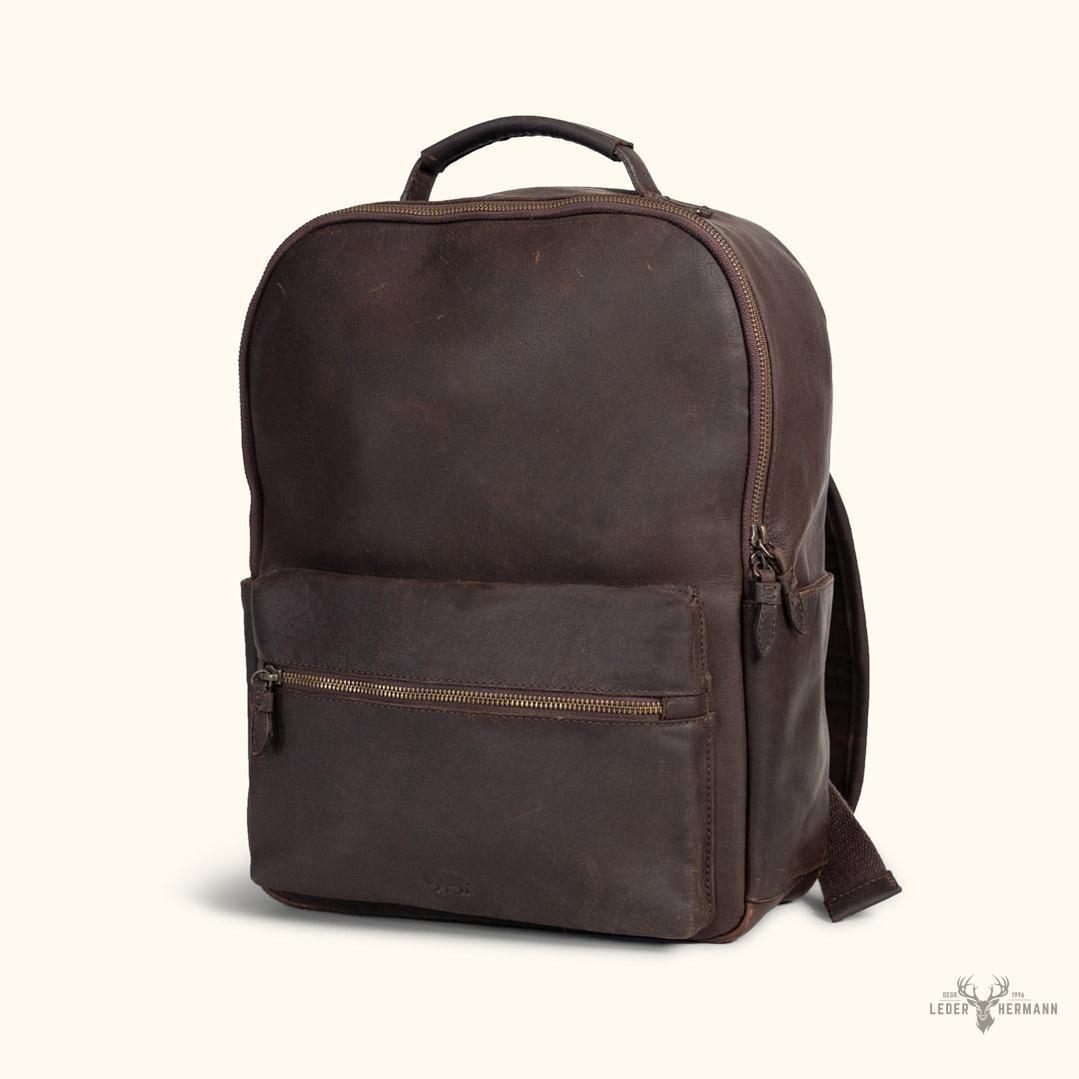 Leder Rucksack Walker | Vintage Stil Eiche