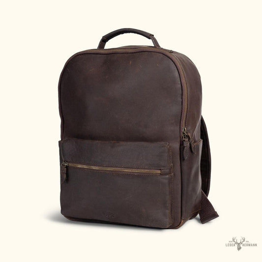 Leder Rucksack Walker | Vintage Stil Eiche