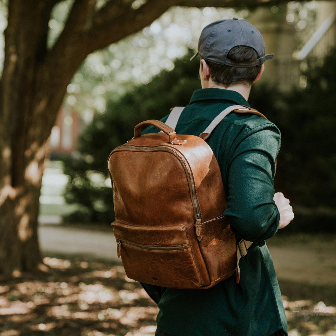 Leder-Rucksack Walker – Rustikaler Stil, Elegant und Funktional