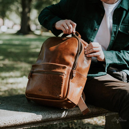 Leder-Rucksack Walker – Rustikaler Stil, Elegant und Funktional