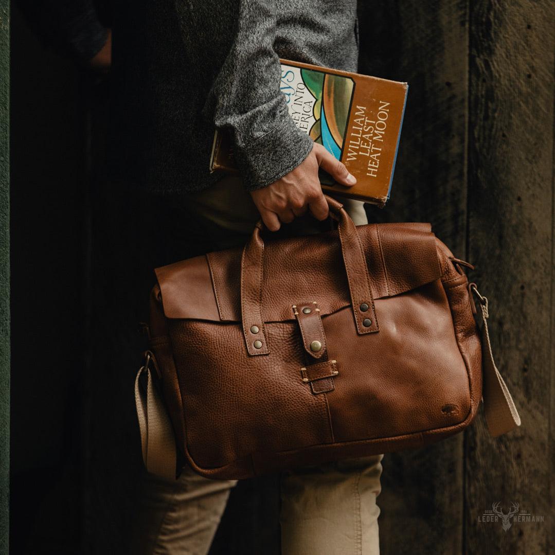 Italienische Ledertasche für Dokumente - Rustikbraun Elegantes und Langlebiges Design