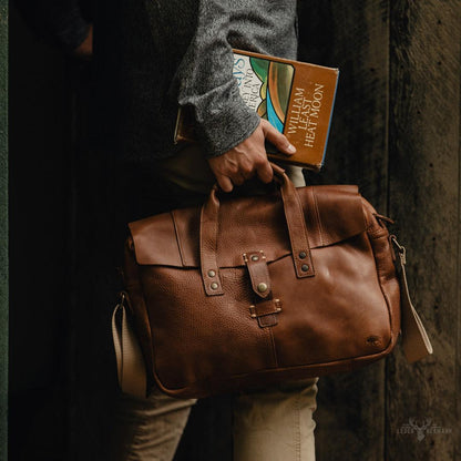 Italienische Ledertasche für Dokumente - Rustikbraun Elegantes und Langlebiges Design