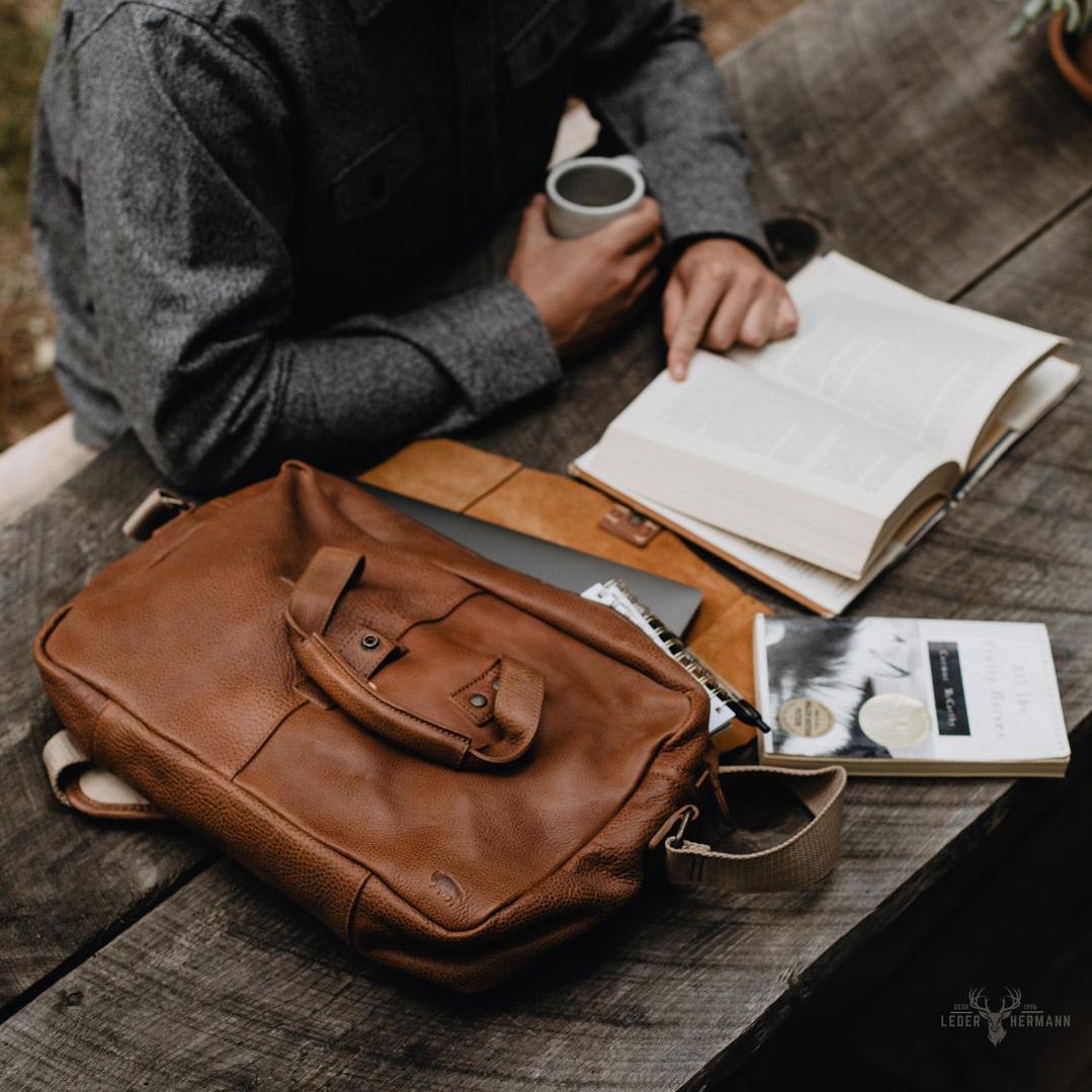 Italienische Ledertasche für Dokumente - Rustikbraun Elegantes und Langlebiges Design