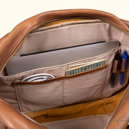Italienische Ledertasche für Dokumente - Rustikbraun Elegantes und Langlebiges Design