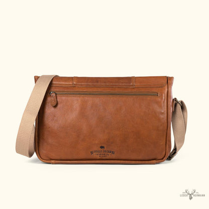Eleganter Walker Leder Messenger Tasche | Rustikal Braun