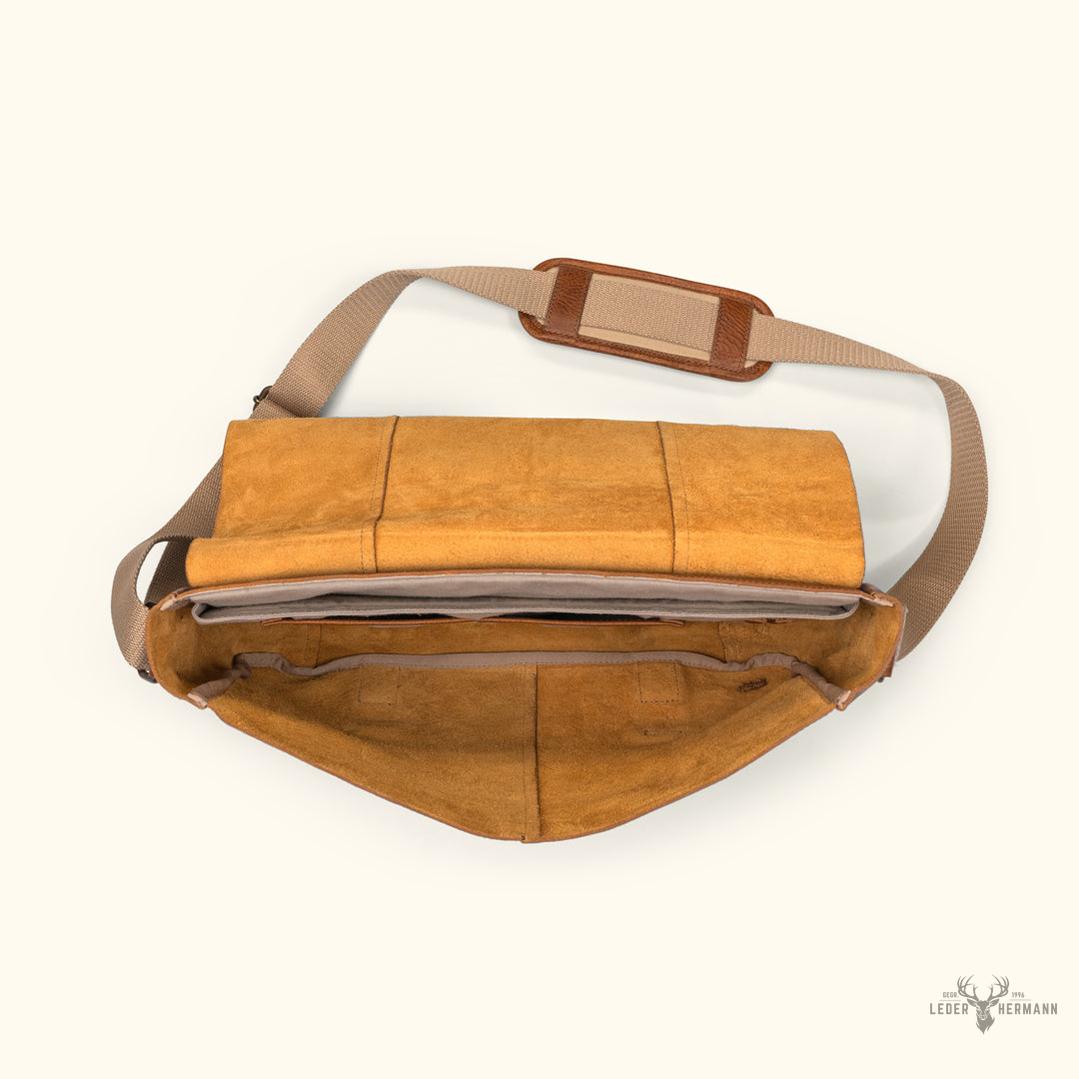 Eleganter Walker Leder Messenger Tasche | Rustikal Braun
