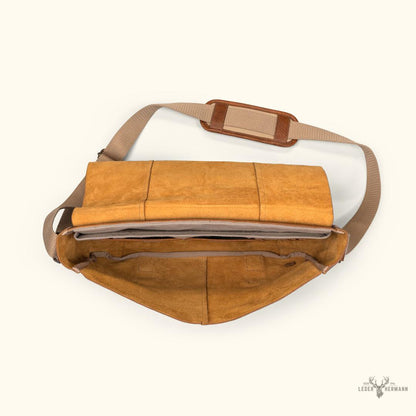 Eleganter Walker Leder Messenger Tasche | Rustikal Braun