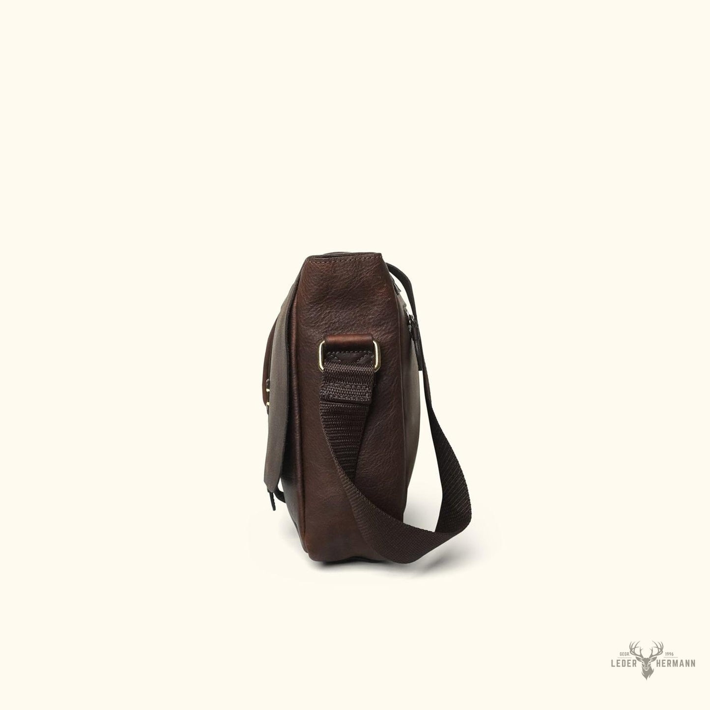 Messenger-Tasche aus Leder Walker | Vintage-Stil Eiche