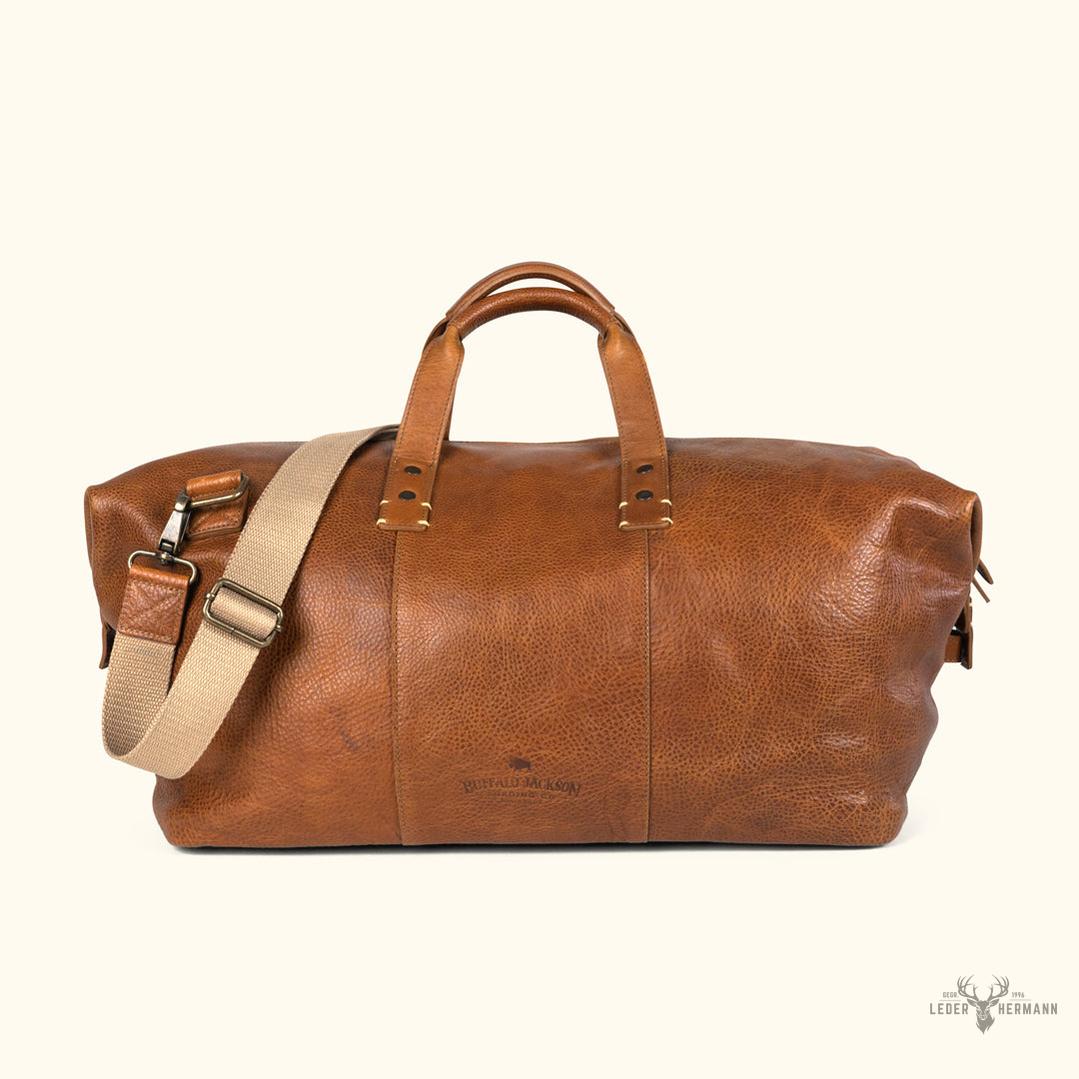 Wochenend-Handtasche aus Leder Walker | Rustikaler Lederfarbton Tan