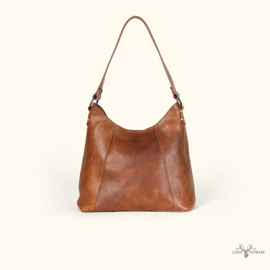 Stilvolle Walker-Leder-Umhängetasche in elegantem Rustic-Tan