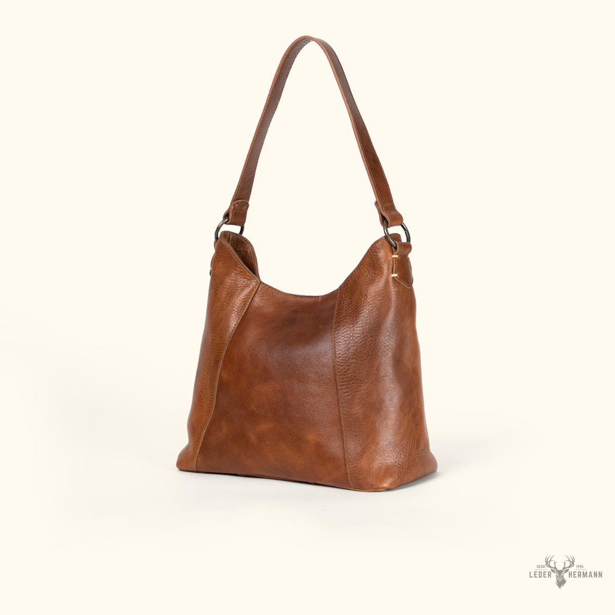 Stilvolle Walker-Leder-Umhängetasche in elegantem Rustic-Tan