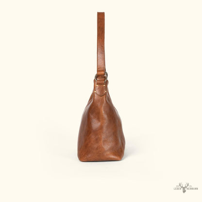 Stilvolle Walker-Leder-Umhängetasche in elegantem Rustic-Tan