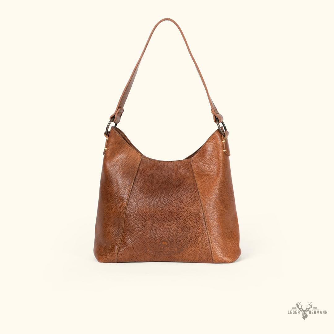 Stilvolle Walker-Leder-Umhängetasche in elegantem Rustic-Tan