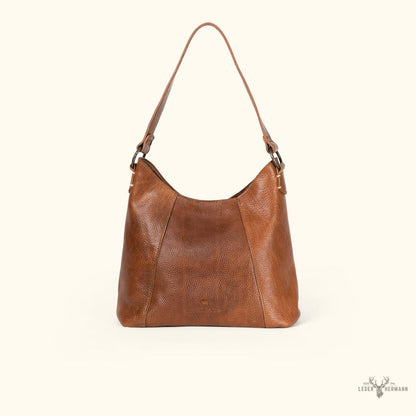 Stilvolle Walker-Leder-Umhängetasche in elegantem Rustic-Tan