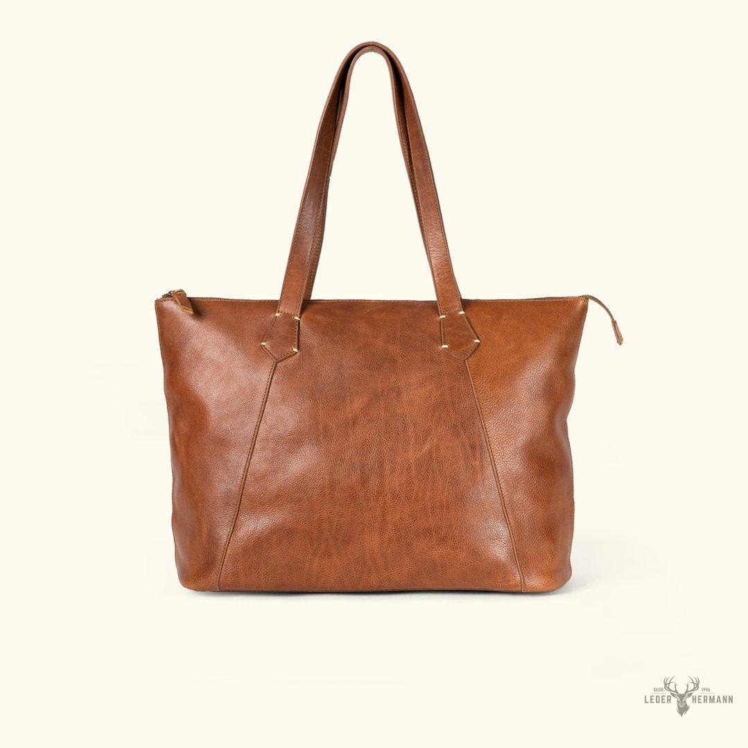 Lederhandtasche Walker – Elegant und langlebig in Rostbraun