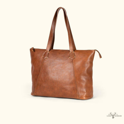 Lederhandtasche Walker – Elegant und langlebig in Rostbraun
