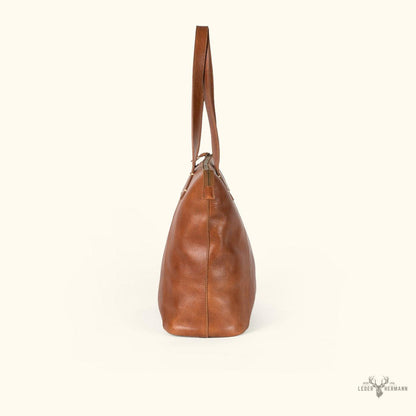 Lederhandtasche Walker – Elegant und langlebig in Rostbraun