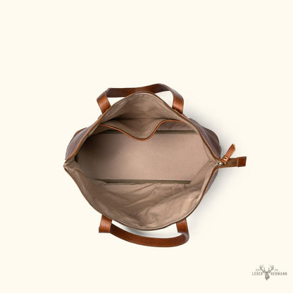 Lederhandtasche Walker – Elegant und langlebig in Rostbraun
