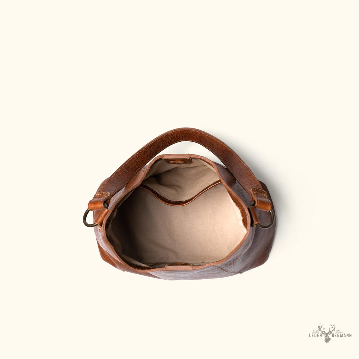 Stilvolle Walker-Leder-Umhängetasche in elegantem Rustic-Tan