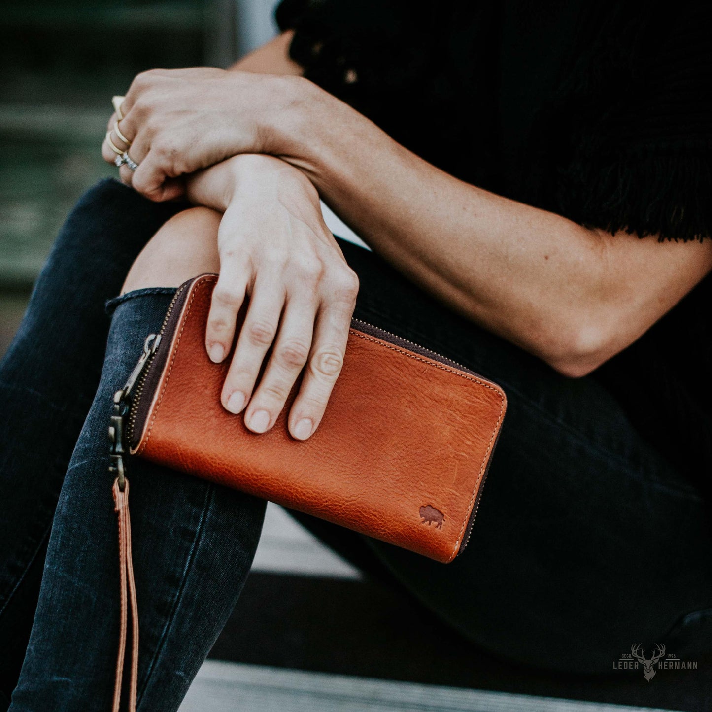 Madison Leder-Wristlet-Geldbörse | Satteltan