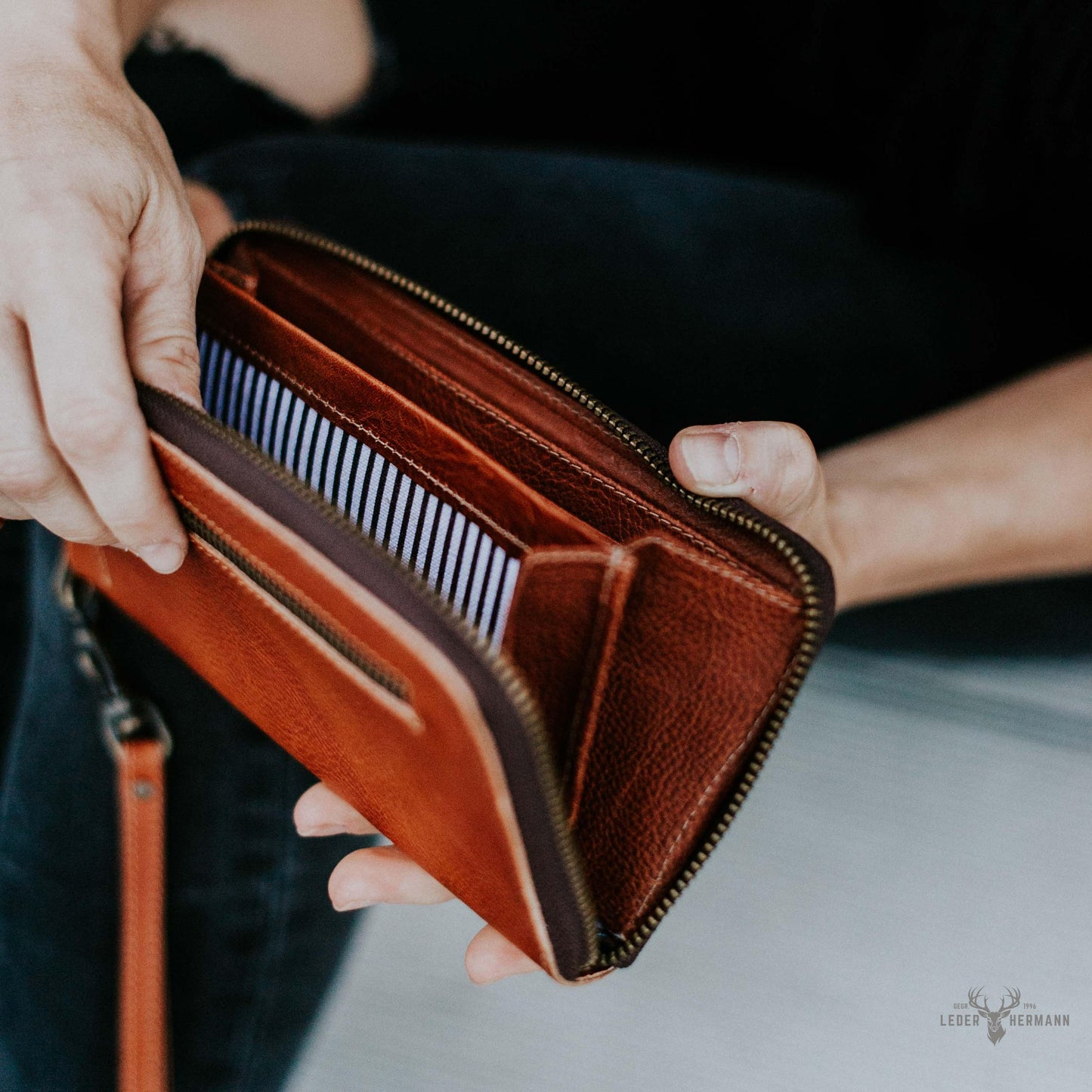 Madison Leder-Wristlet-Geldbörse | Satteltan